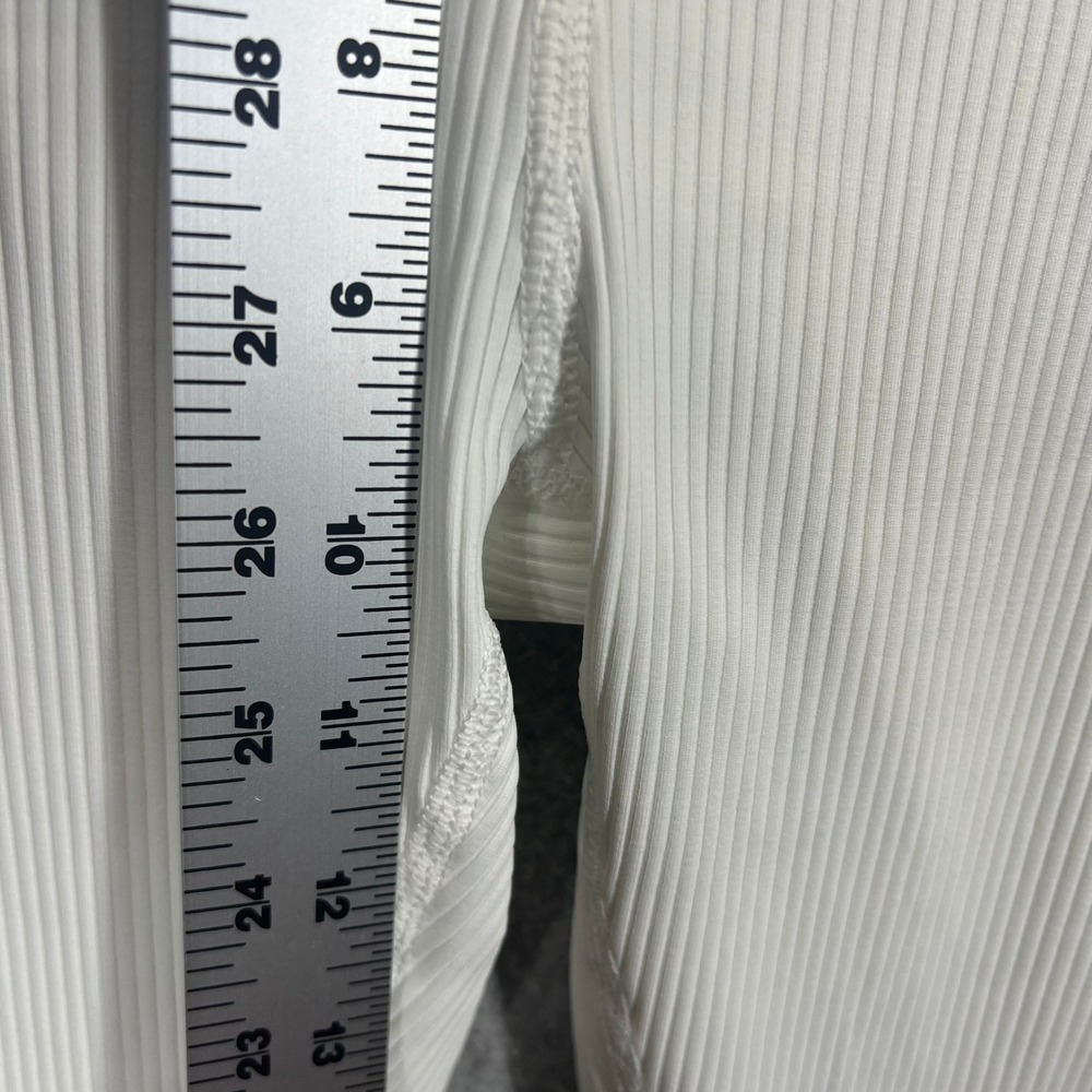 Carbon38 Leggings Women XS White Ribbed High Waisted NWT - Picture 6 of 8